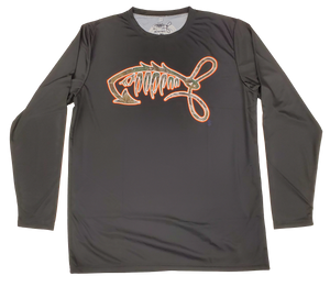 BHA Original "Keeping it Cool"  L/S Black Camo Fishing Shirt